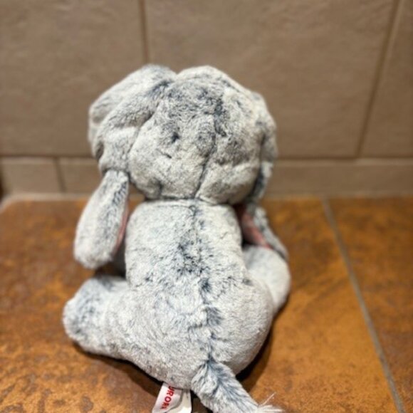 Aurora Gray Elephant Plush Stuffed Animal 12" Pink Ears With Hearts Love Soft - Picture 3 of 7